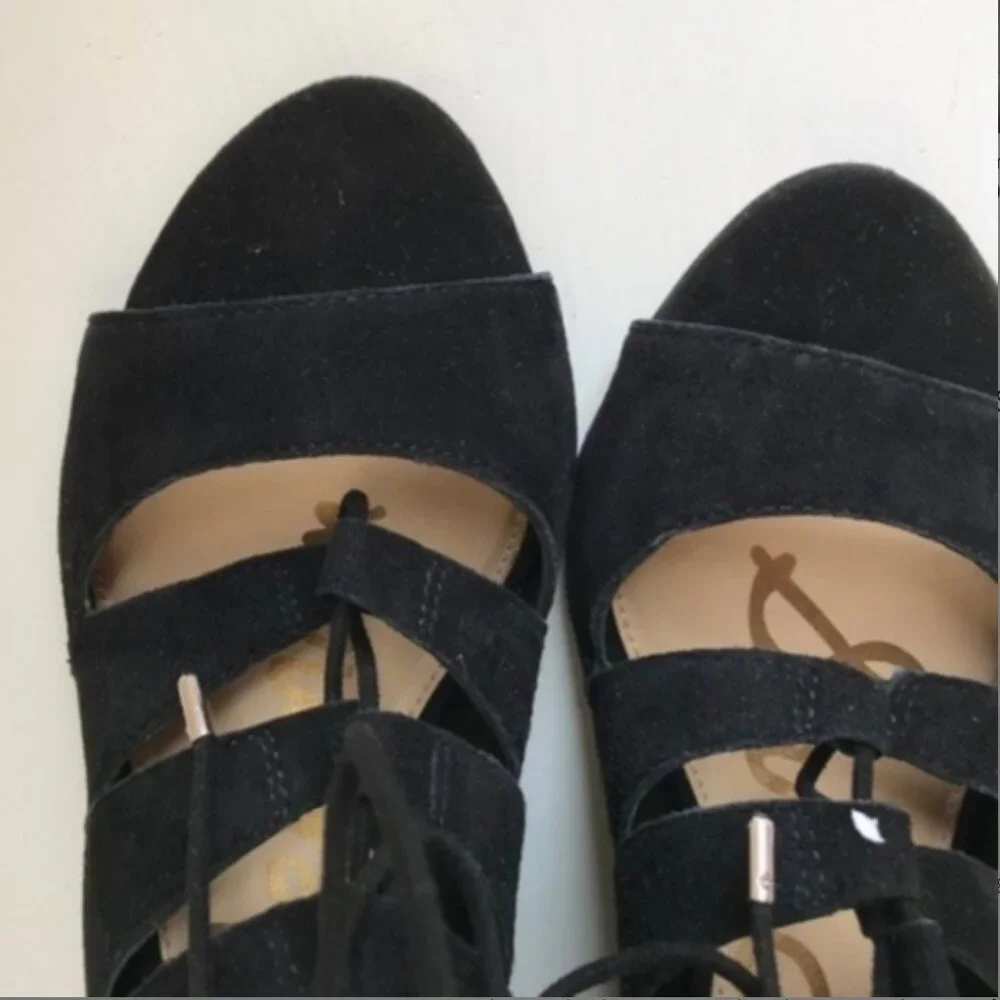 New Sam Edelman Santina suede wedge sandals